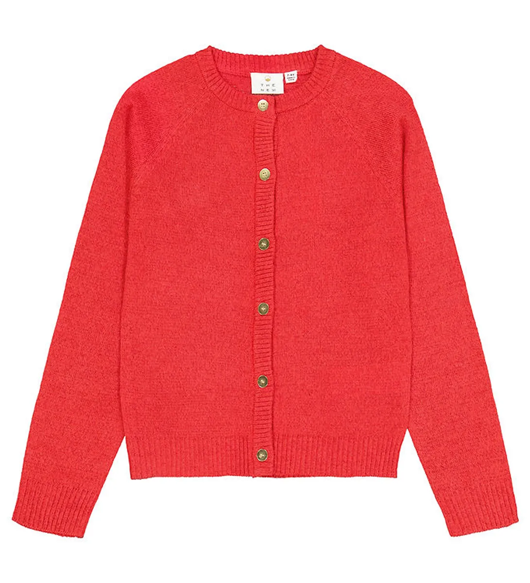 The New Cardigan - Strik - TnEve - Geranium m. Glimmer