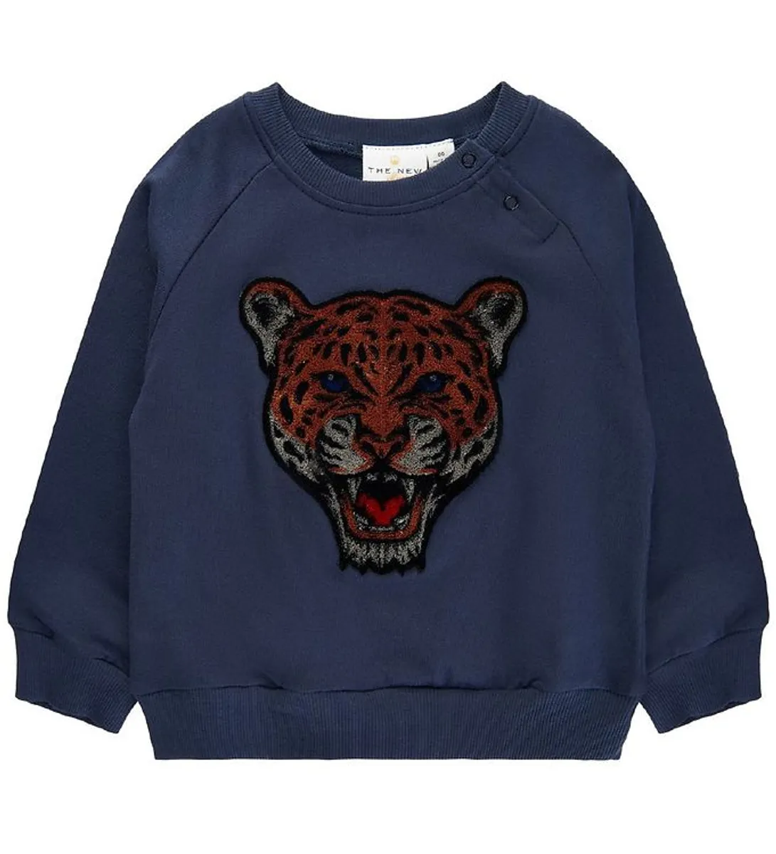 The New Siblings Sweatshirt - TnsDombat - Mood Indigo m. Leopard