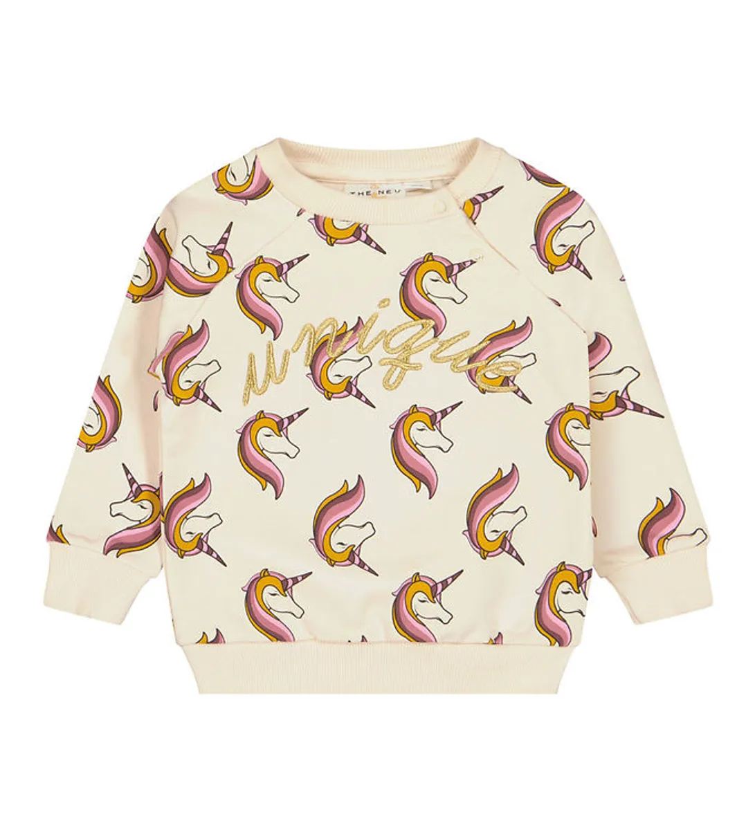 The New Siblings Sweatshirt - TnsHanni - White Swan m. Enhjørnin