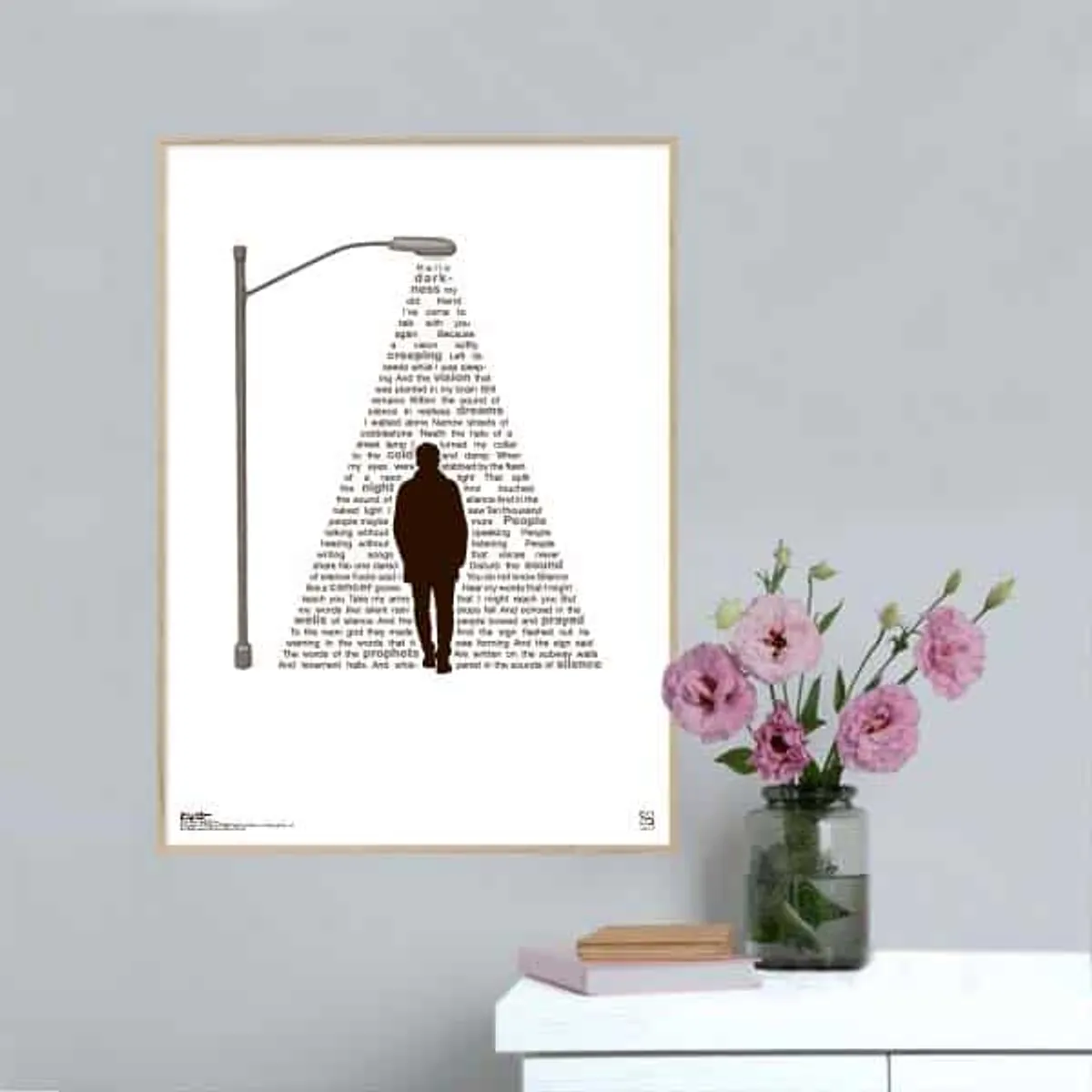 The Sound of Silence - Simon & Garfunkel - Songshape poster - 15 x 21 cm / XS / lodret