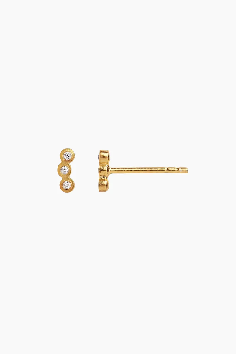 Three Dots Earring Piece - Gold - Stine A - Guld One Size