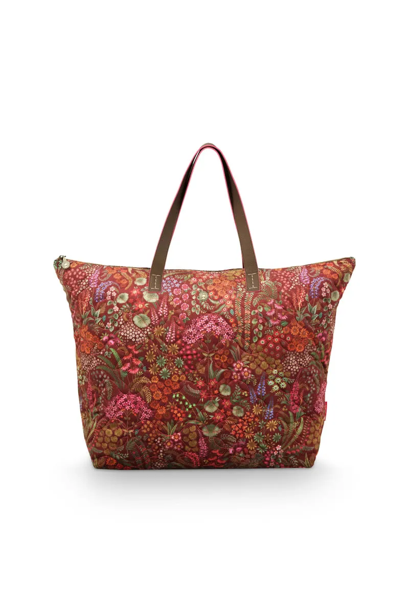 Tilda Tote Bag Querida Quilted Velvet Red 66x20x44cm