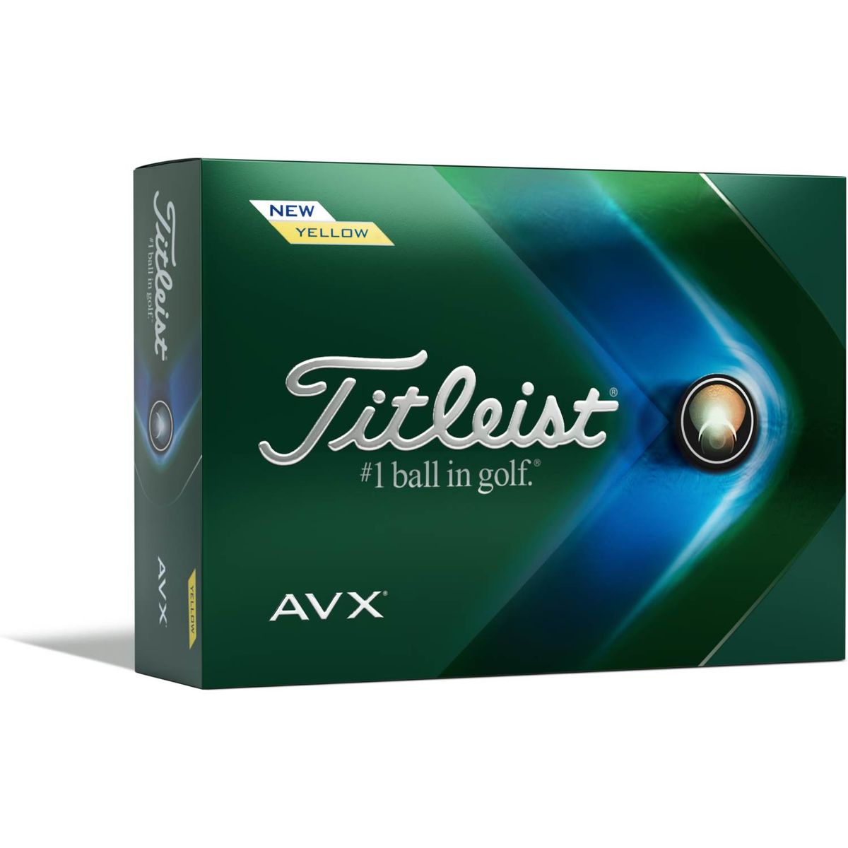 Titleist AVX (2022) Logobolde - Gul