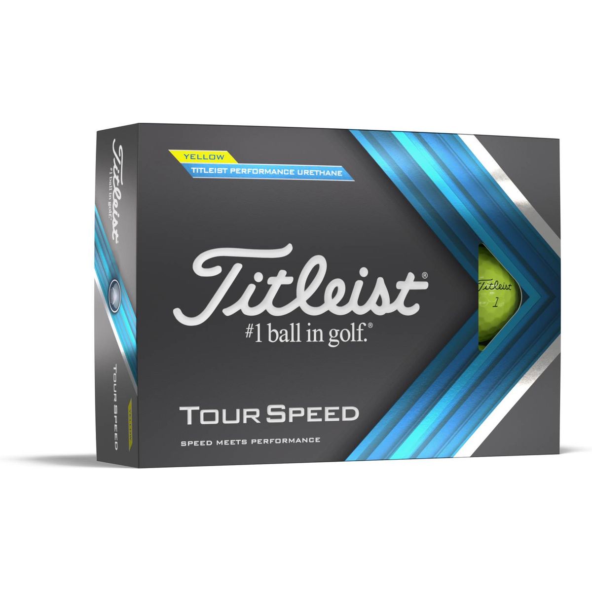 Titleist Tour Speed (2022) Logobolde - Gul