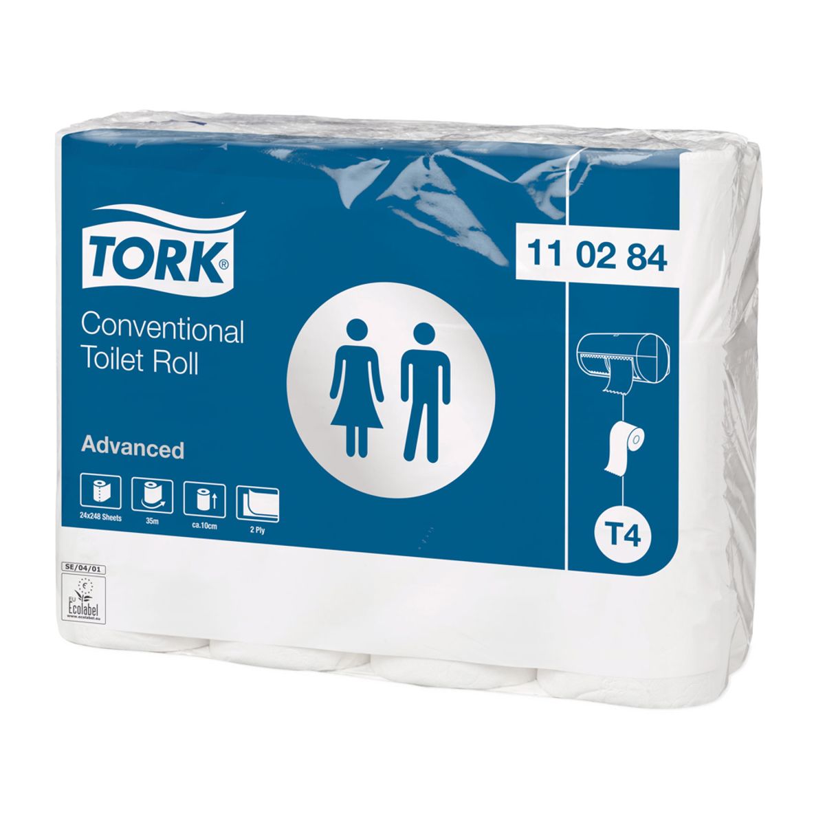 Toiletpapir Tork T4 110284 Advanced 2-lags 24 rl.