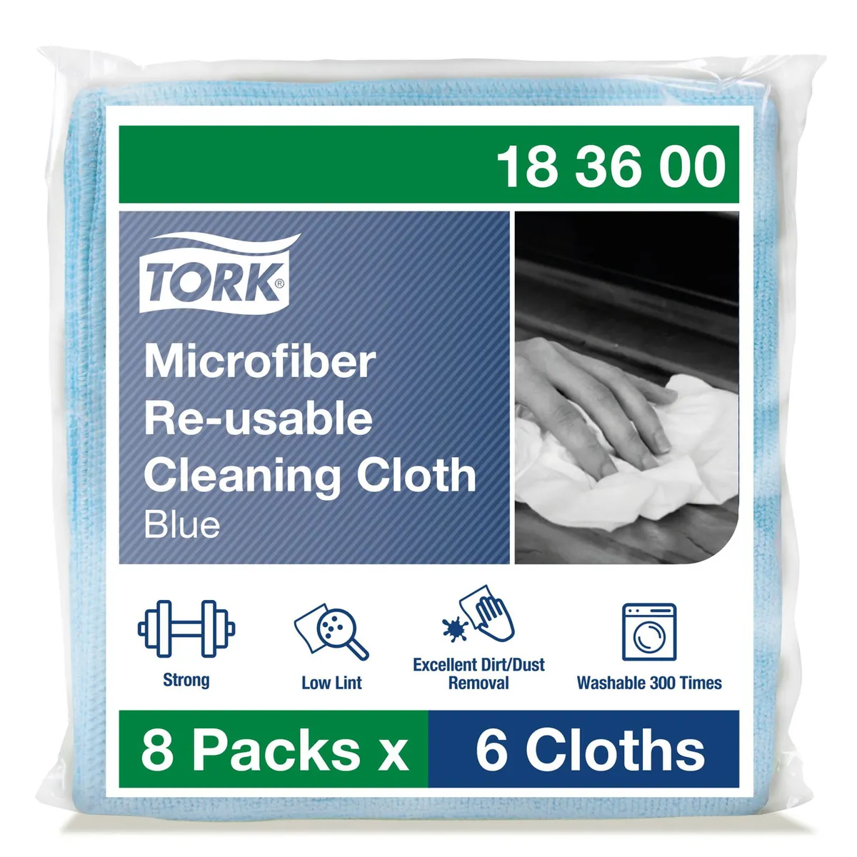 Tork 183600 Premium mikrofiberklud blå