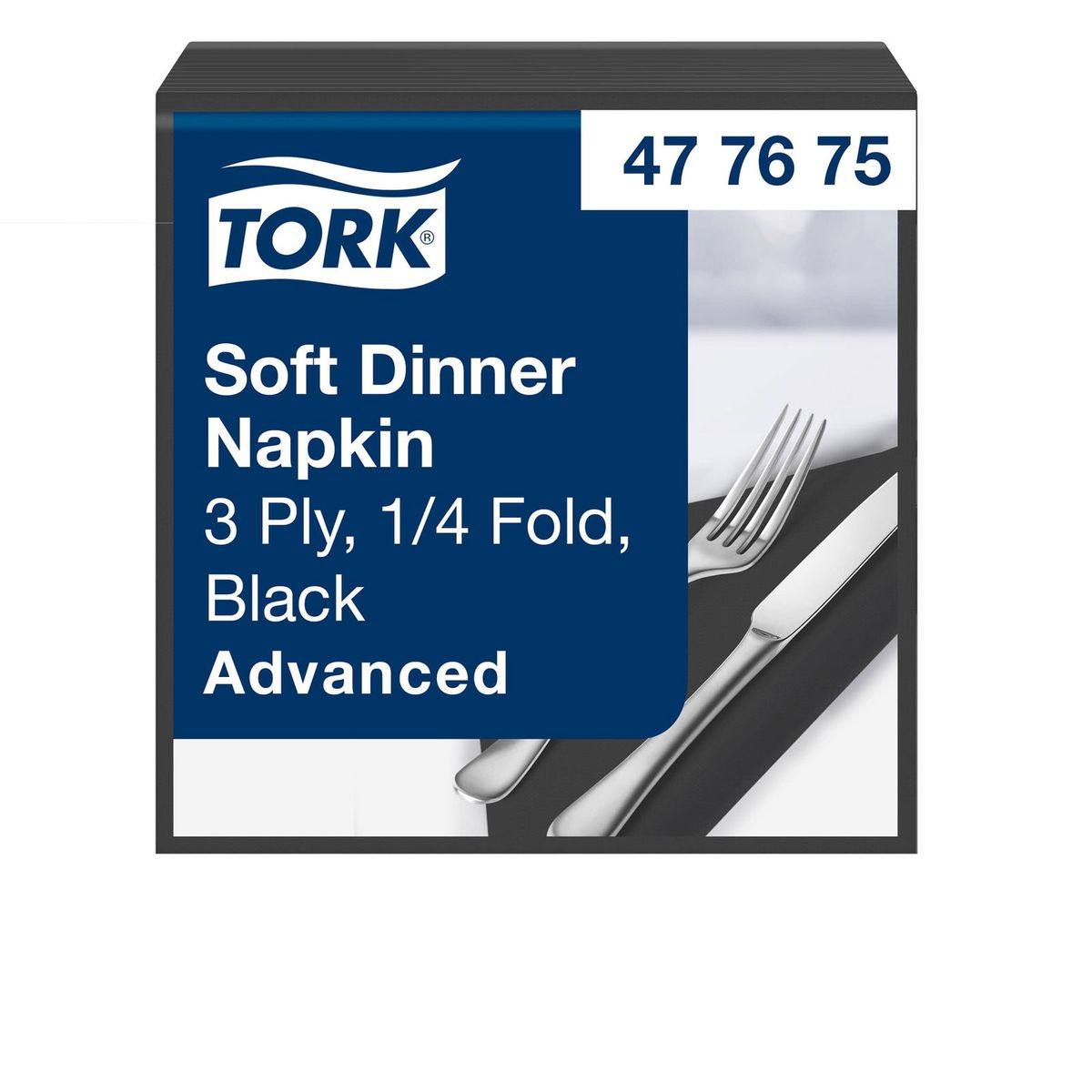 Tork 477675 Advanced Soft servietter 39x39cm sort 100stk