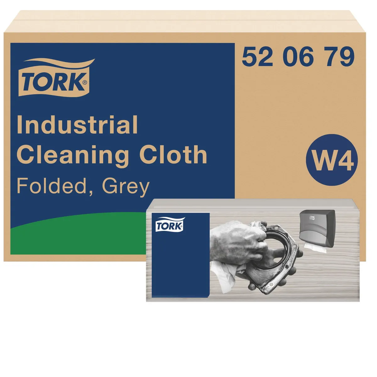 Tork 520679 Industri aftørringsklud W4 grå