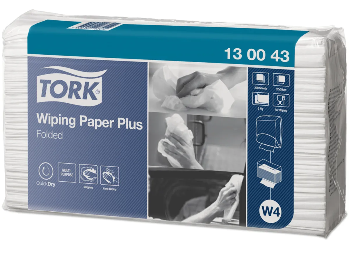 Tork Aftørringsklud 2-lags - 5x200 ark - W4 130043