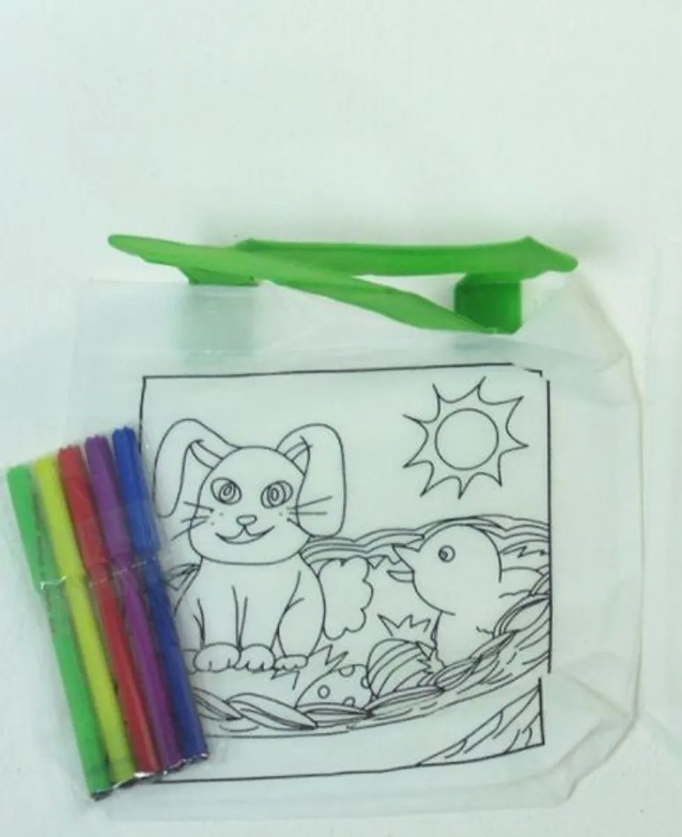 Tote Bags With Markers - Easter Rabbit *Crazy tilbud*