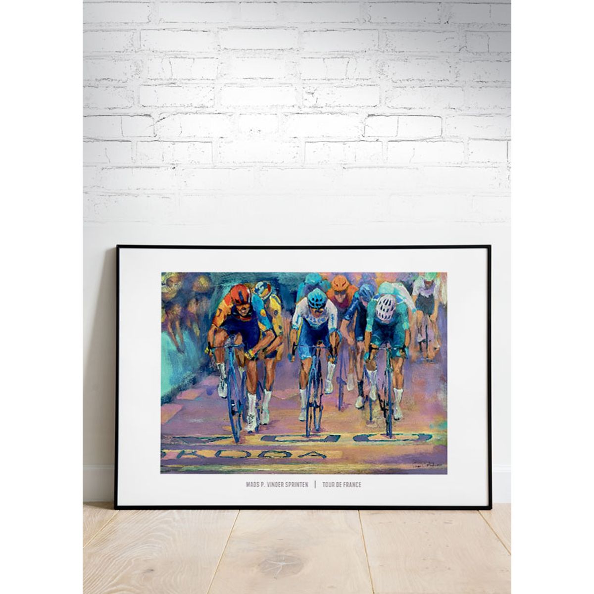 Tour de France-plakat - Mads P vinder sprinten - 29,7 x 21 cm (A4) Kr. 199,-