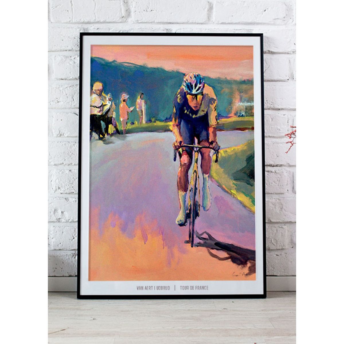 Tour de France-plakat - van-Aert-i-udbrud - 70 x 50 cm - Kr. 279,-