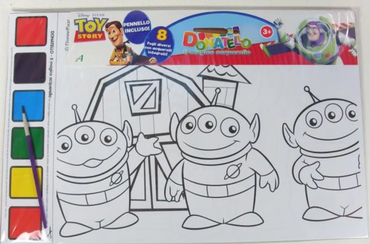 Toy Story - GIANT Water Colour Paint Set - 8 Sheets Of Colour Paper