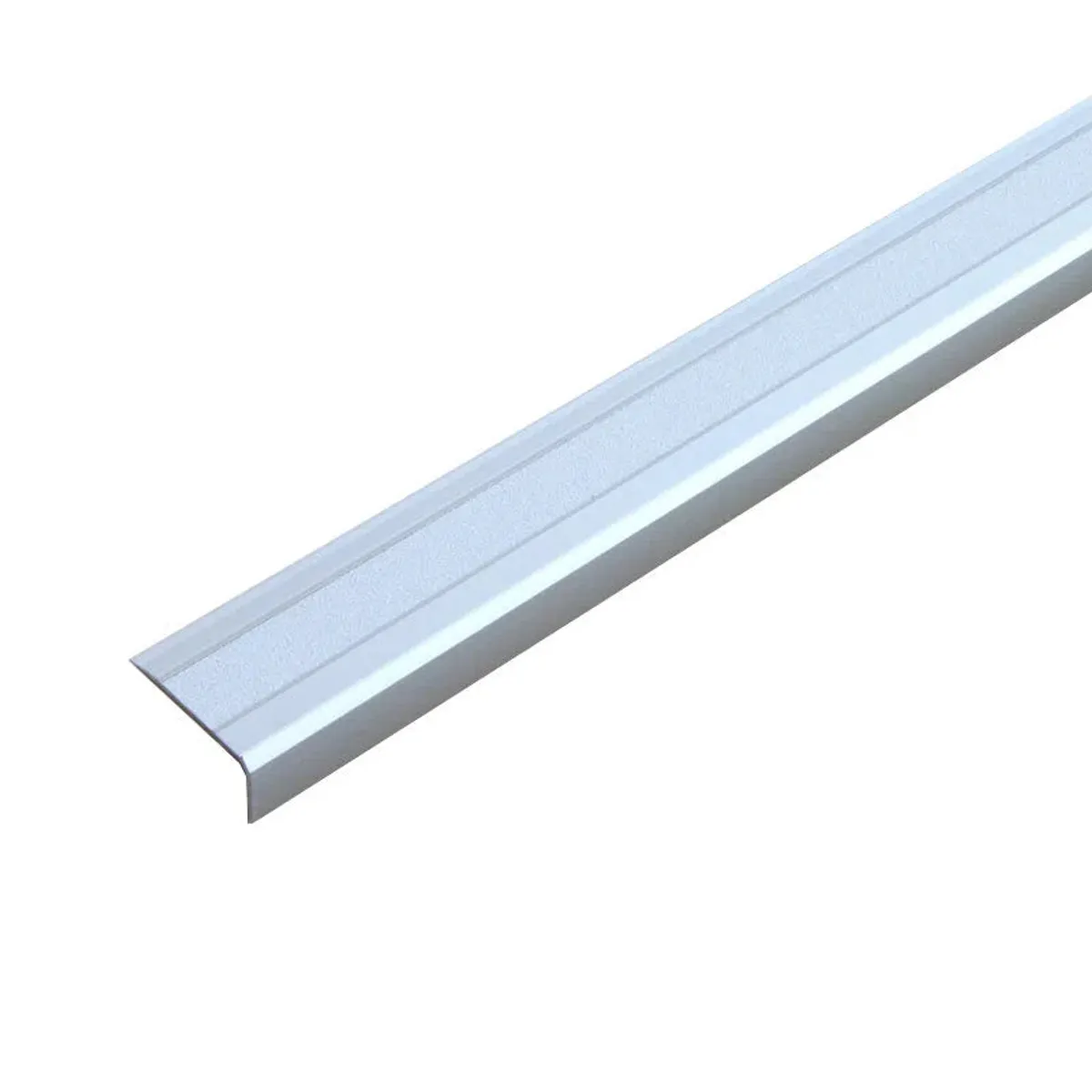 Trappe Kantprofil Aluminium - Skridsikker - Rengøringsvenlig - Skruehuller / 53x800x31mm / Hvid