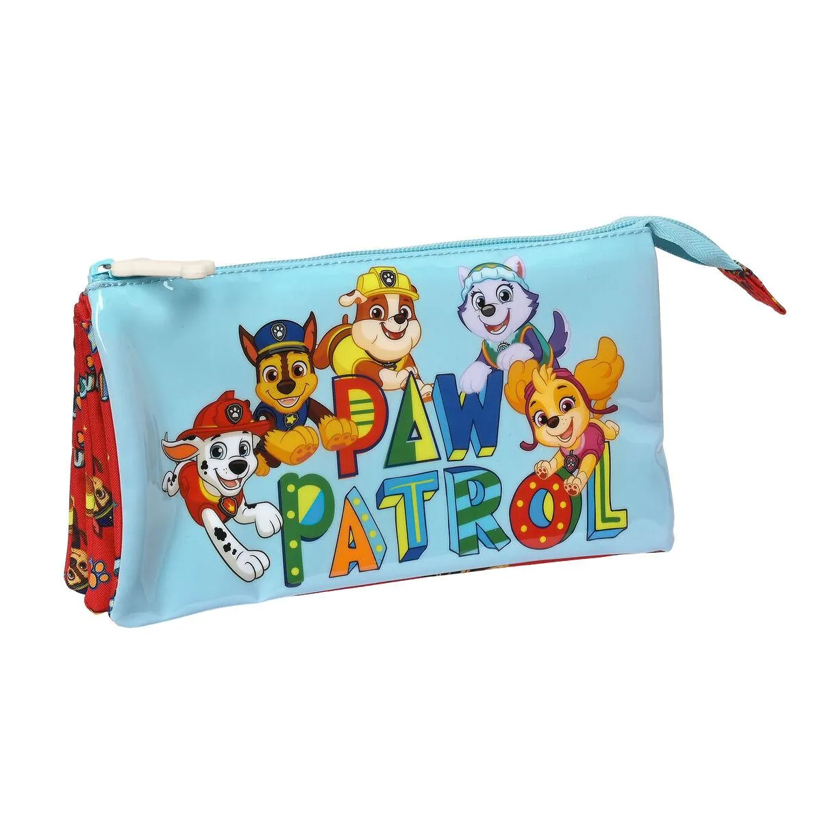 Tredobbelt bæretaske The Paw Patrol Funday Rød Lyseblå (22 x 12 x 3 cm)