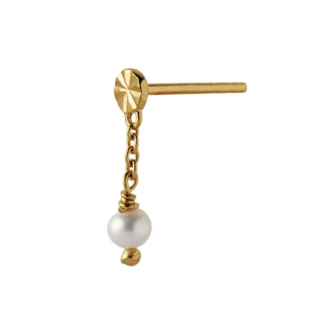 Tres Petit Etoile Earring w. Pearl