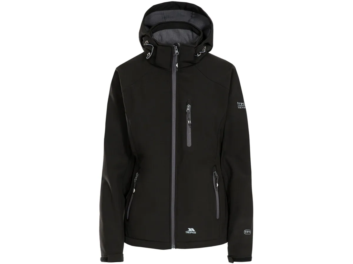 Trespass Bela - Dame Softshell jakke- Sort - Str. S