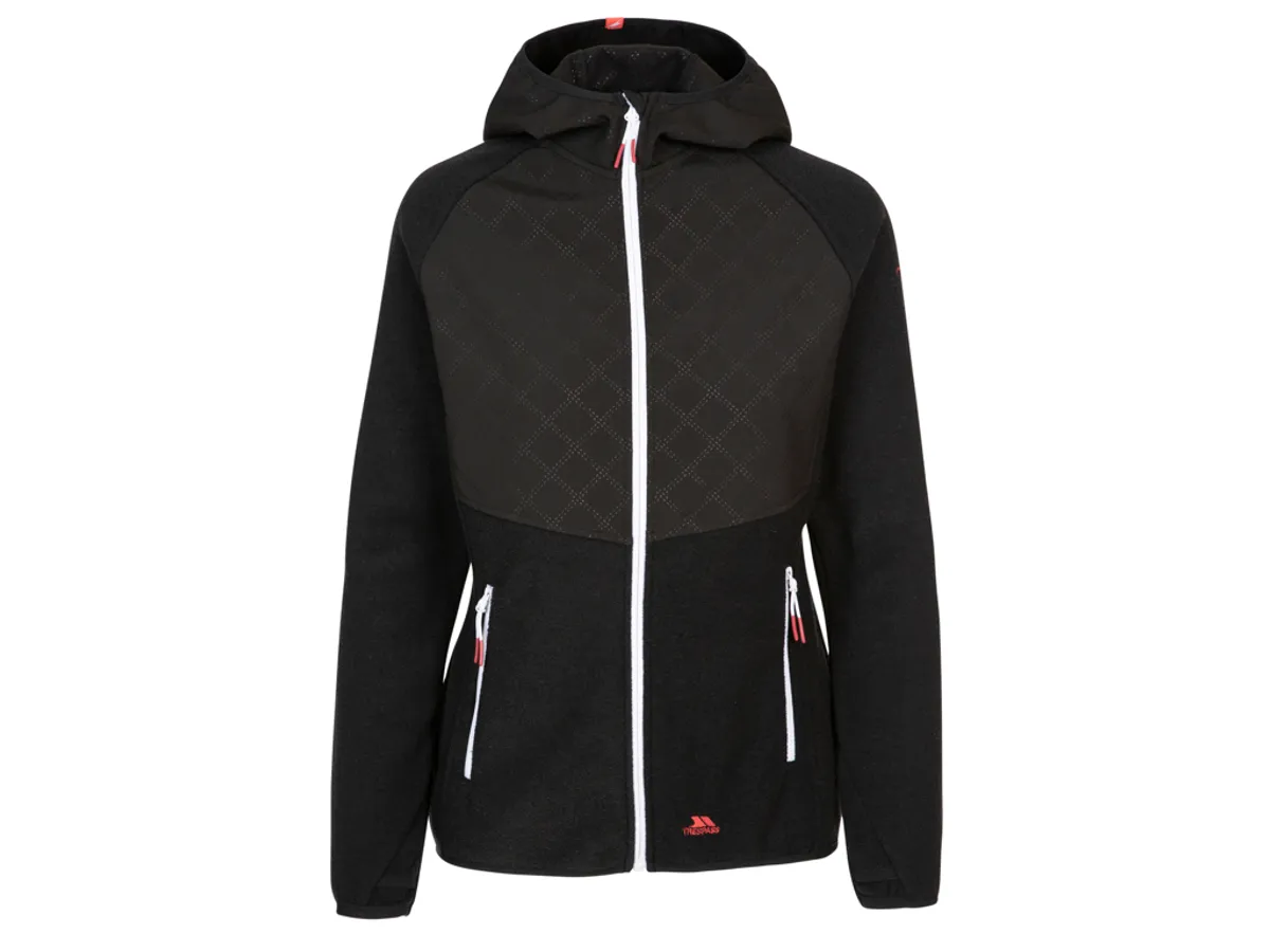 Trespass Starshine - Fleece hættetrøje - Dame - Black marl - Str. S