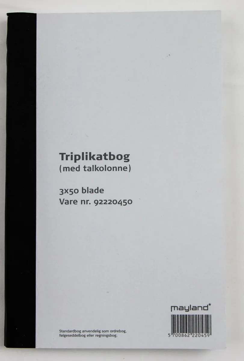 Triplikatbog Mayland 10,8x20