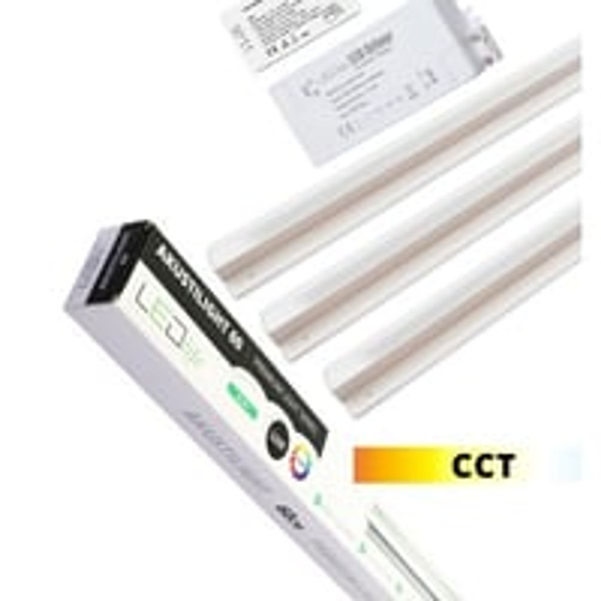 Troldtekt LED Skinnest 3x90 27W, planforsnket, inkl. ledninger og driver, tnd/sluk CCT - Akustilight