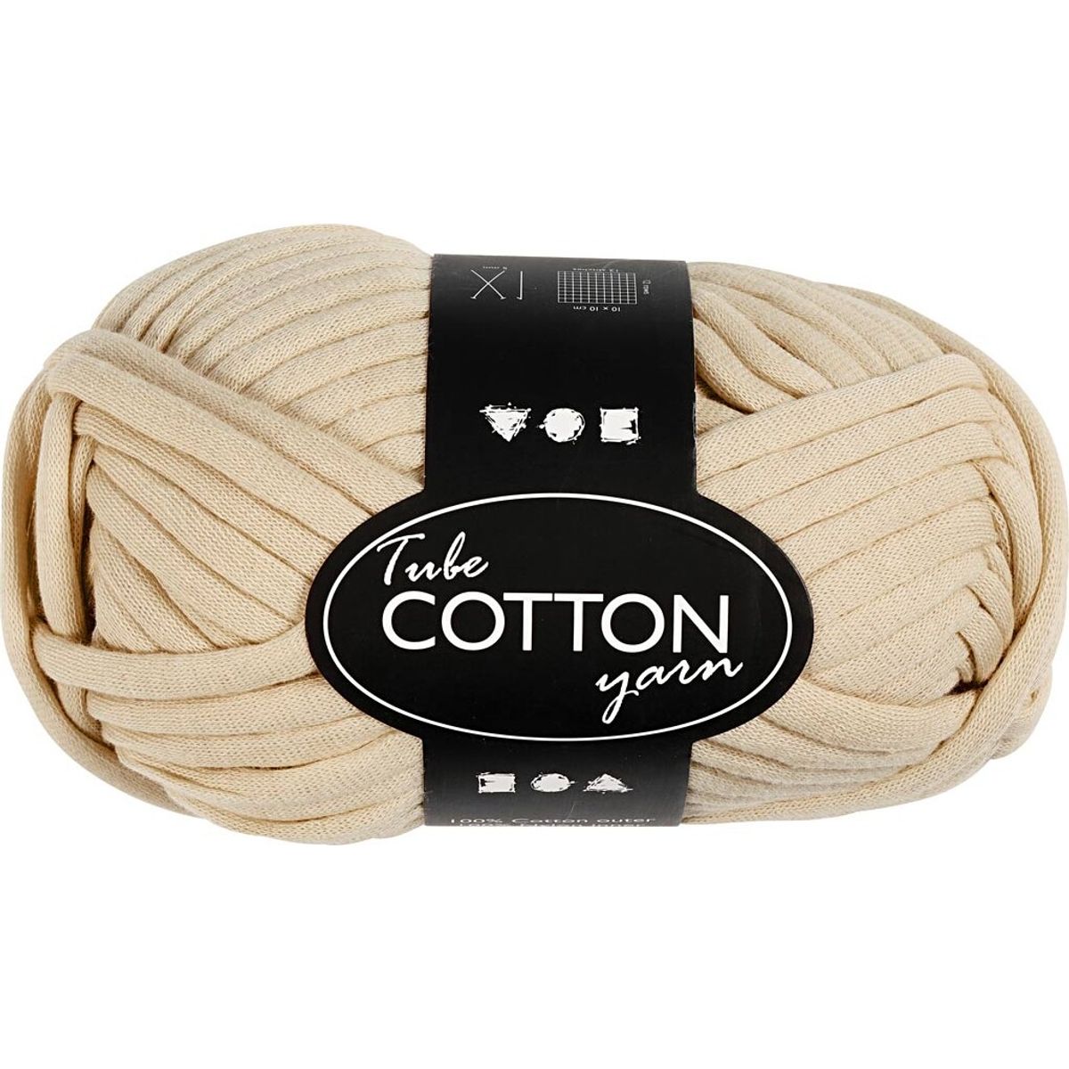 Tubegarn - L 45 M - Beige - 100 G