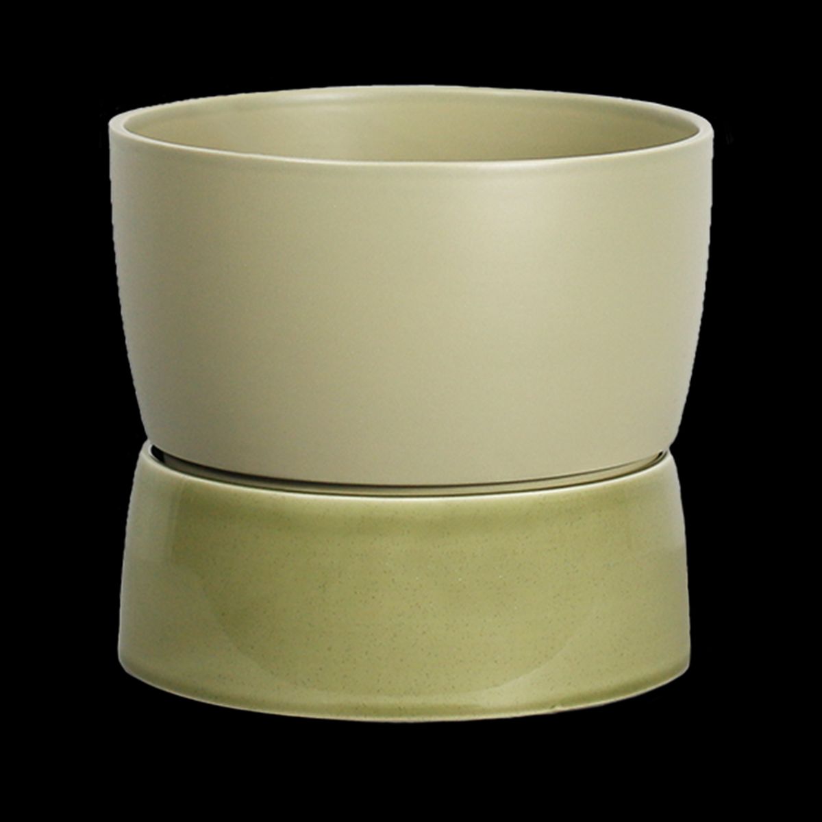 Two Tone Planter Floor, Large - Artichoke green