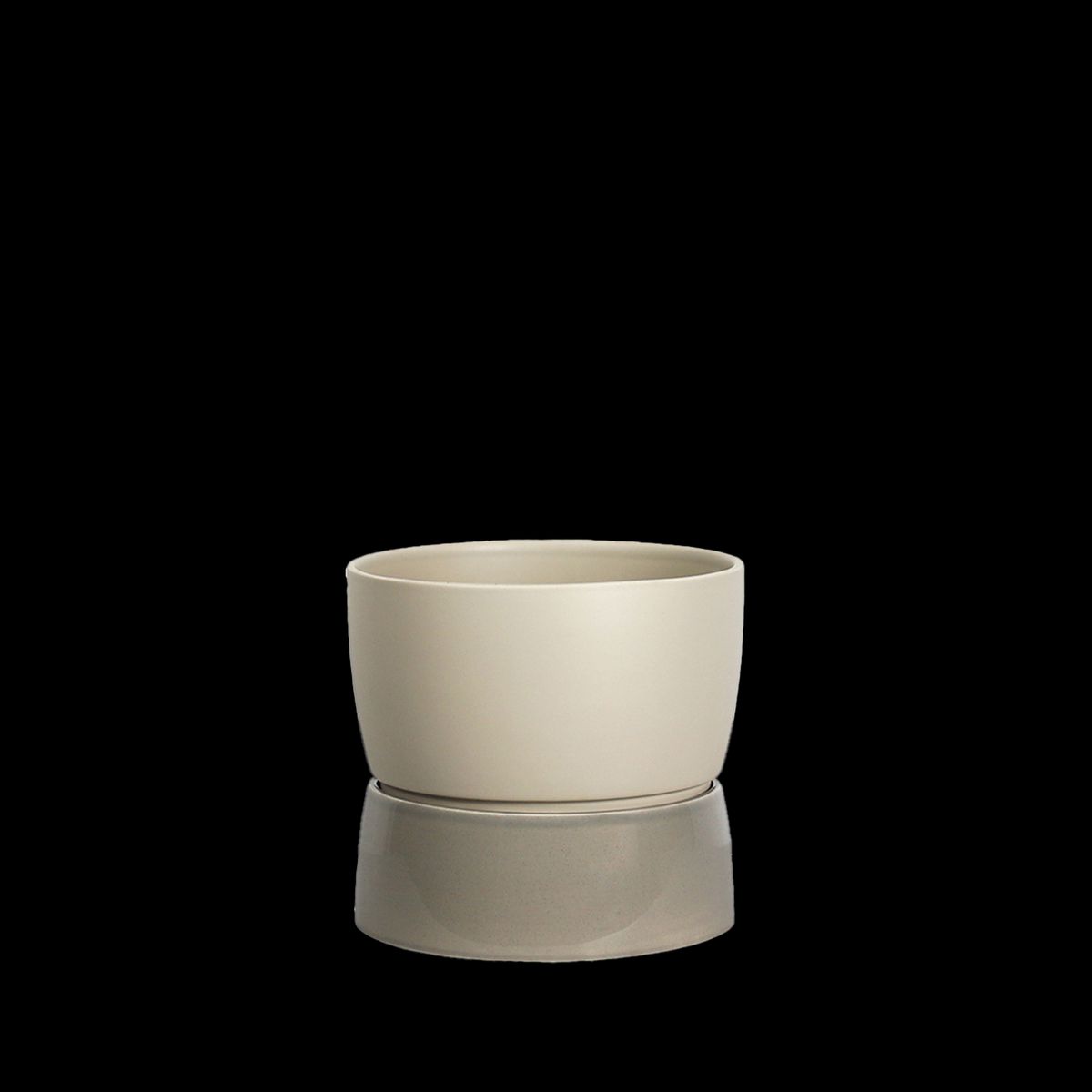 Two Tone Planter, Small - Dune grey