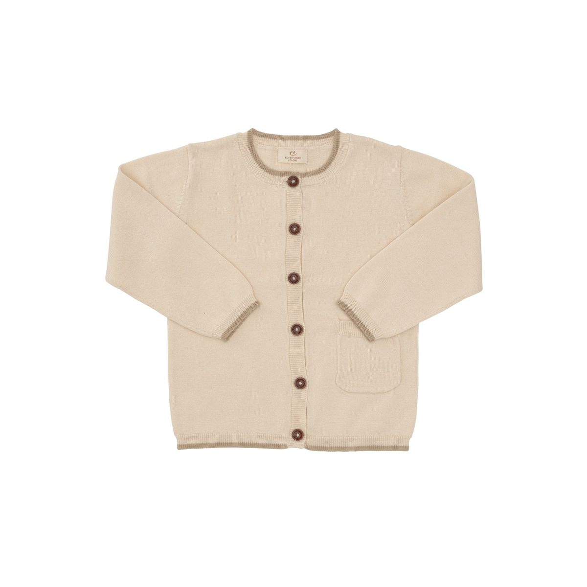 TYNDT STRIKKET CARDIGAN M. LOMME - CREAM - CREAM / 128