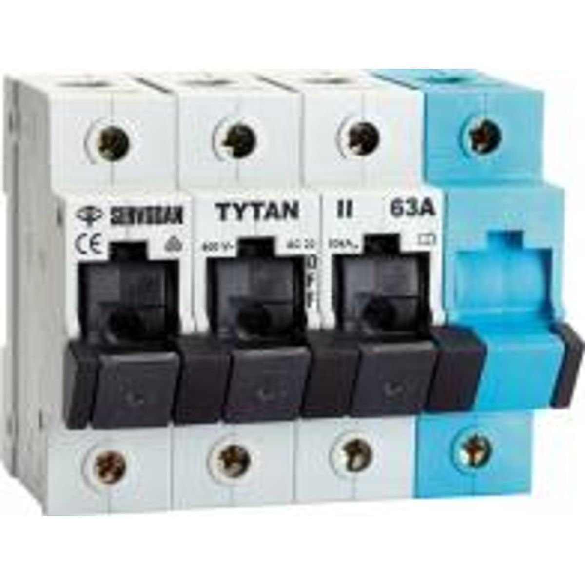 Tytan 2 Gruppeafbryder 3 polet+nul 2-63A, 61-004