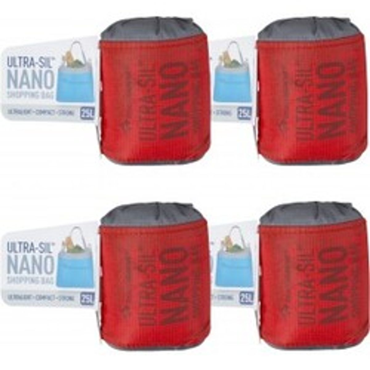 Ultra-Sil Nano Shopping Bag Display Refill Red - Red - Sea to summit