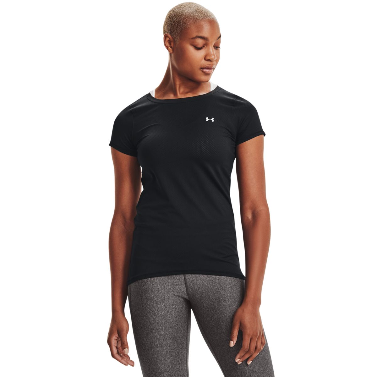 Under Armour Kvinder - Heatgear Armour SS - Black L