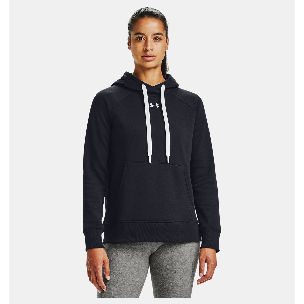 Under Armour Kvinder - Rival Fleece HB Hoodie - Black XL