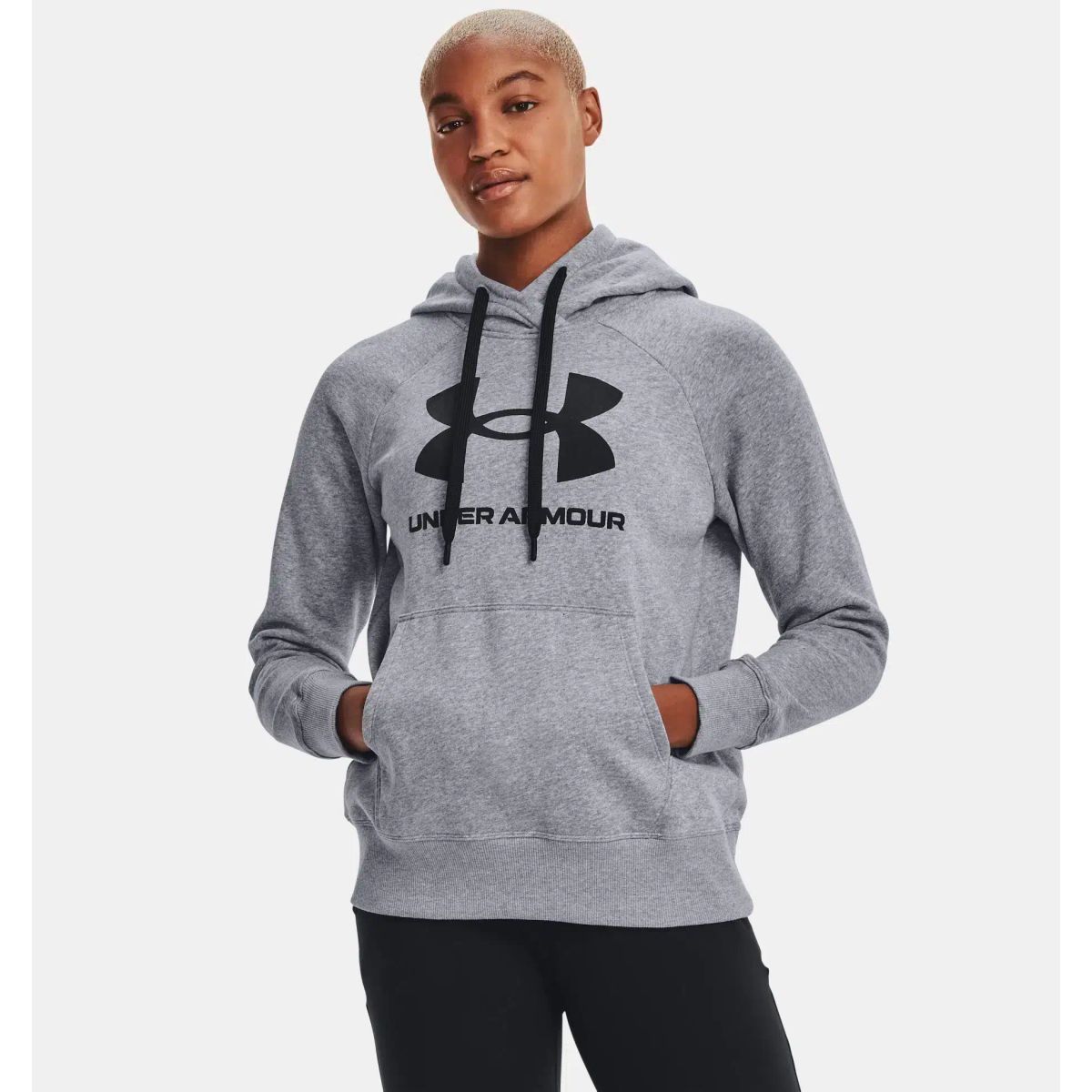 Under Armour Kvinder - Rival Fleece Logo Hoodie - Steel S