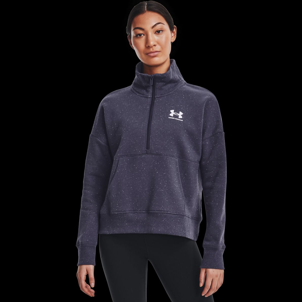 Under Armour Kvinder - Rival Fleece ½ Zip - Tempered Steel L