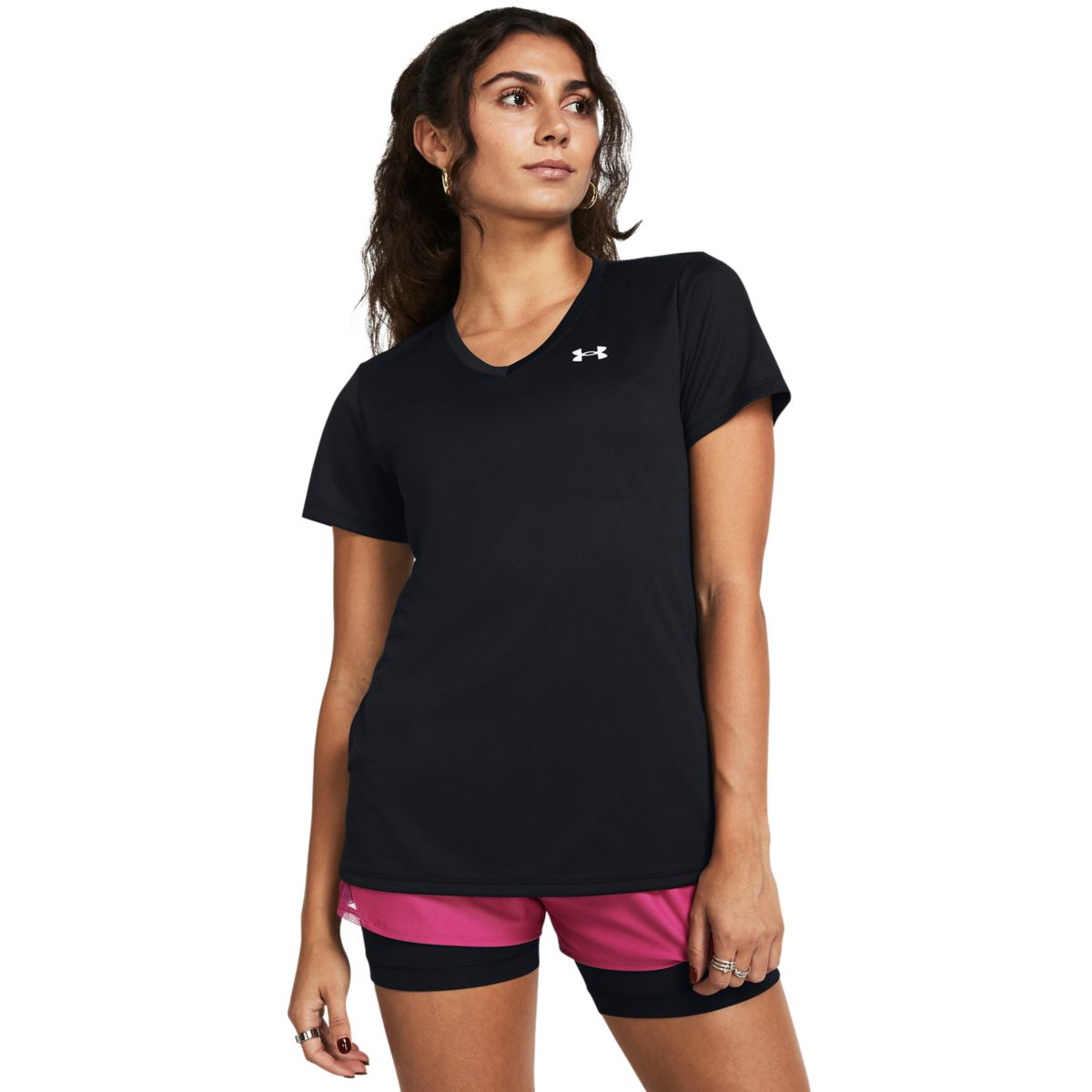 Under Armour - Tech V-Neck Short Sleeve - Sort M