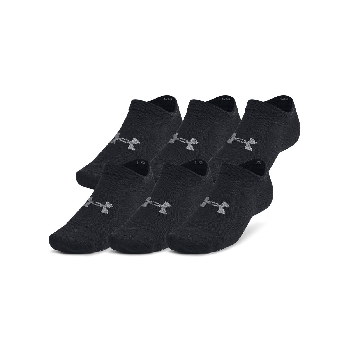 Under Armour Unisex Essential No show socks - 6 pack - Sorte S