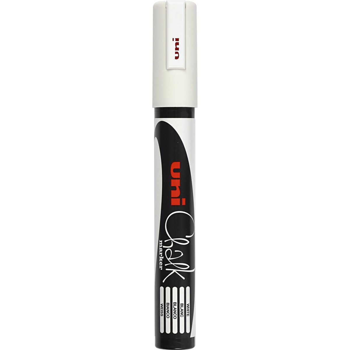 Uni - Chalk Marker - 1,8-2,5 Mm - Hvid