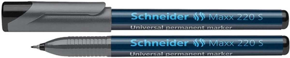 Universal permanent marker SCHNEIDER Maxx 220 S, 0,4mm, sort, 10 stk.