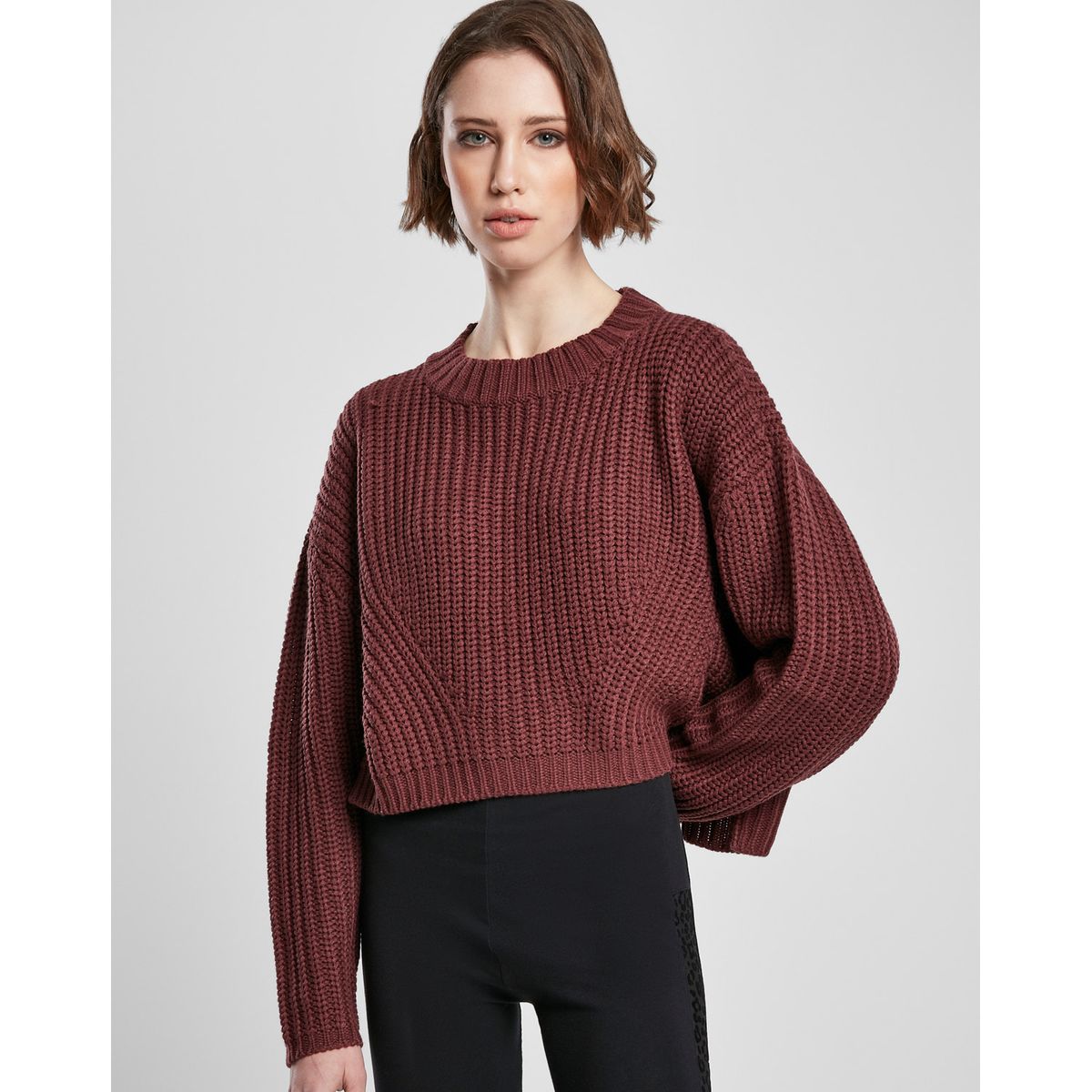 Urban Classics Dame Bred Oversize Sweater Cherry