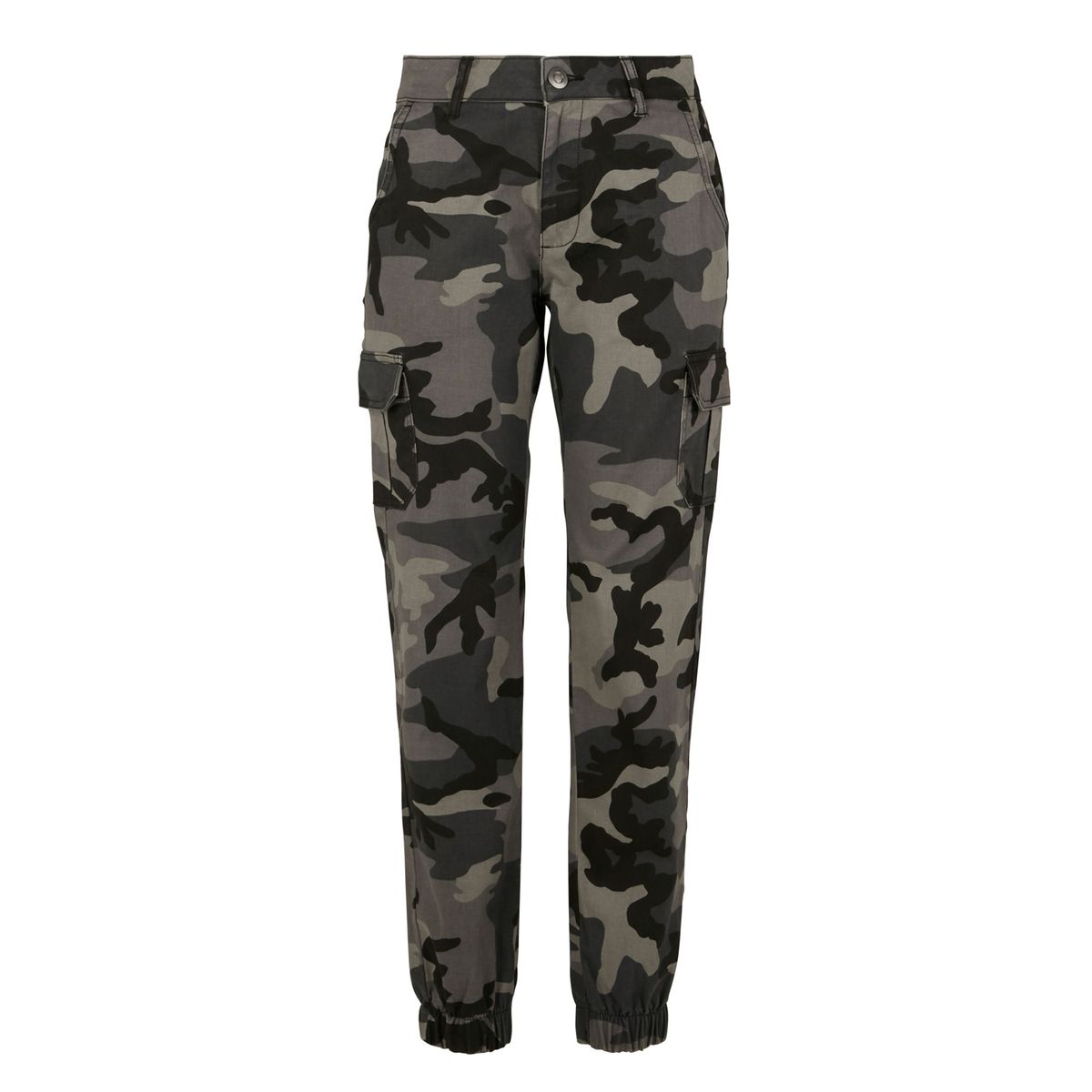 Urban Classics Dame High Waist Camo Cargobukser