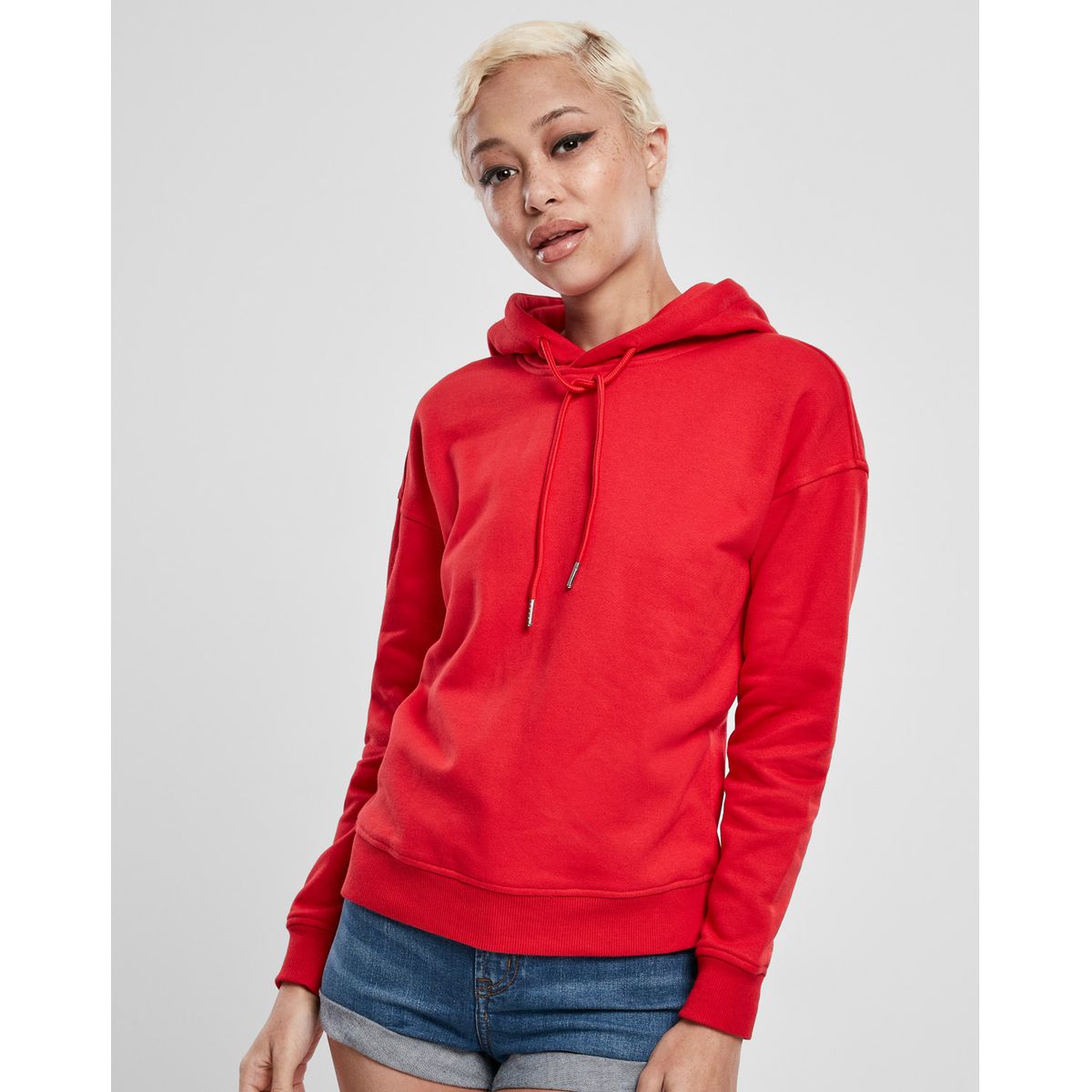 Urban Classics Dame Hoodie Fire red