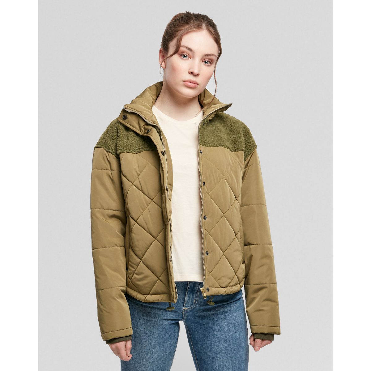 Urban Classics Oversized Diamond Quilt Puffer Jakke