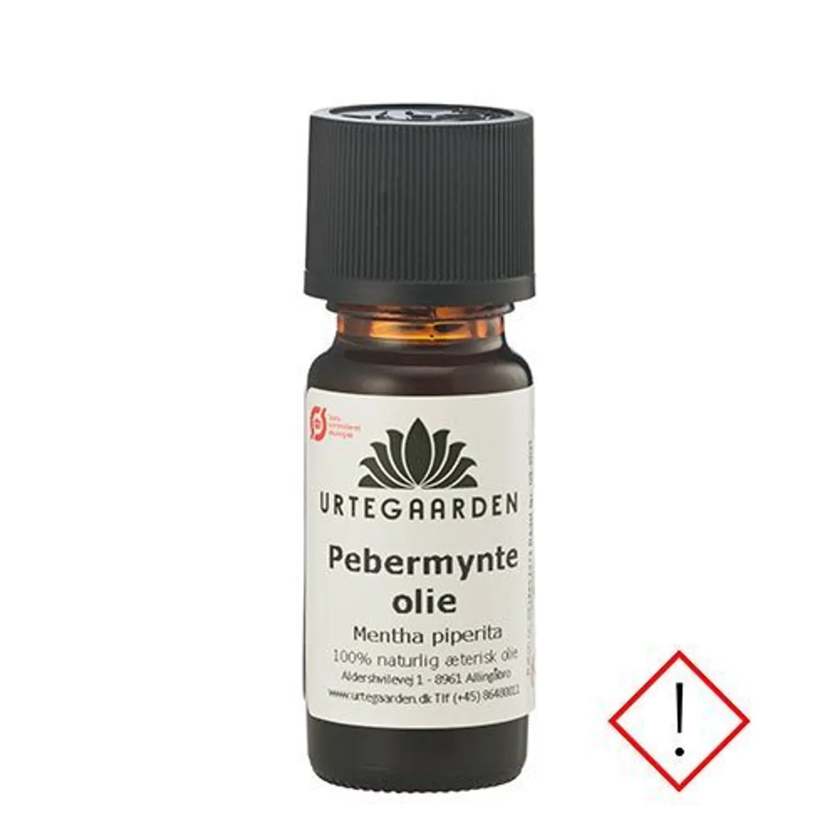 Urtegaarden Pebermynteolie Ø, 10ml.