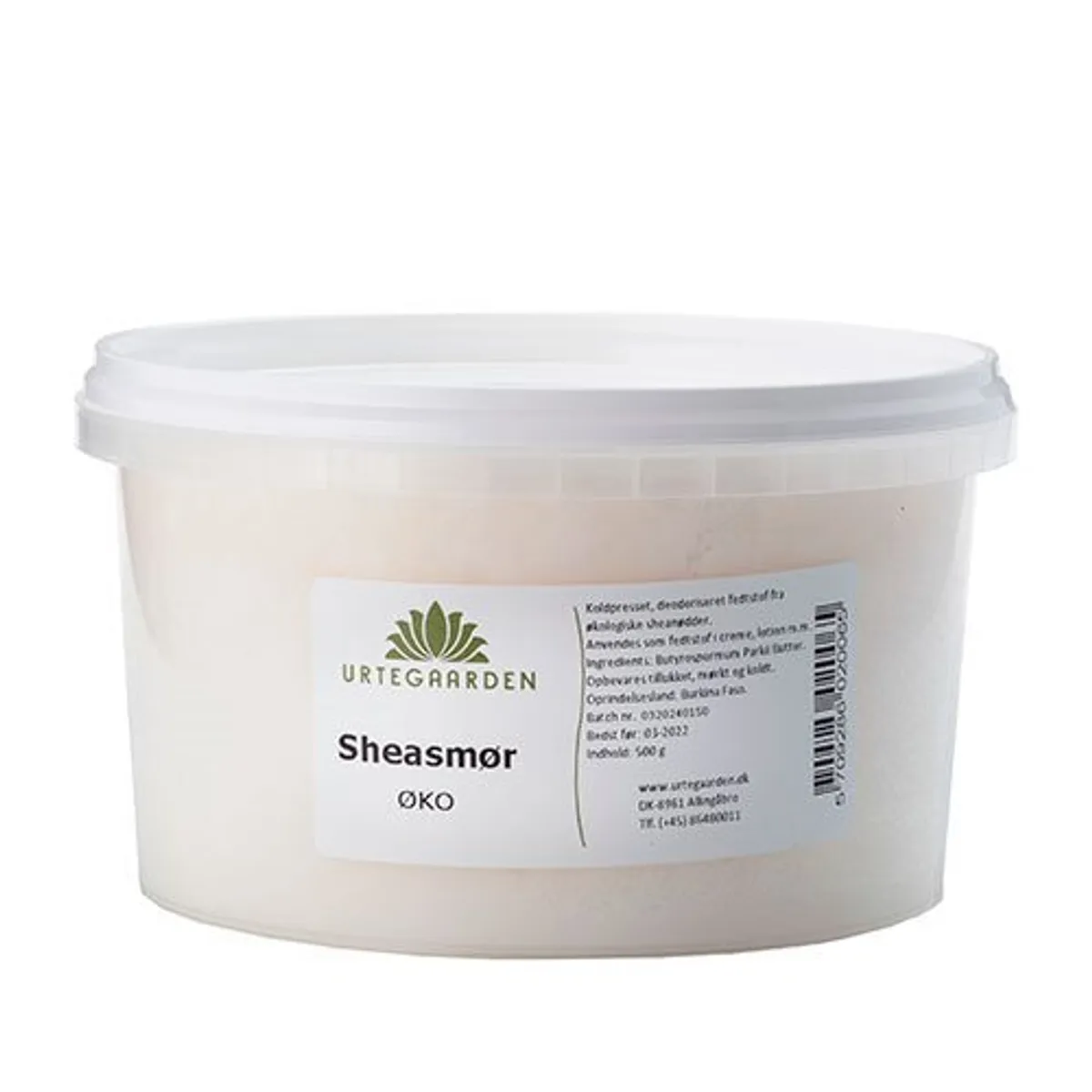 Urtegaarden Sheasmør ØKO, 500g.