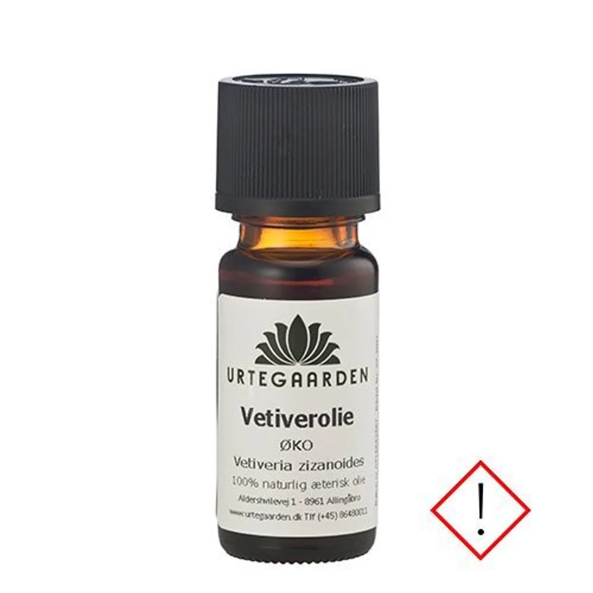 Urtegaarden Vetiverolie ØKO, 10ml.