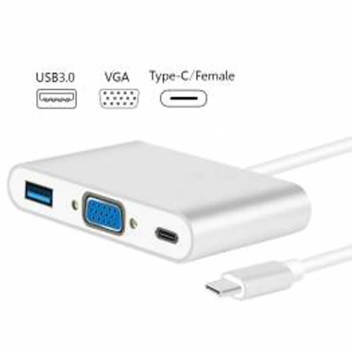 USB-C VGA Dock (USB, VGA og USB-C)