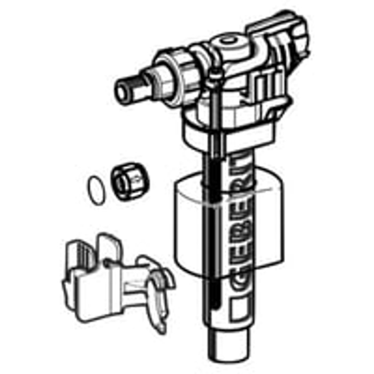 V&B 8422 Svmmerventil 3/8" Sidetilgang