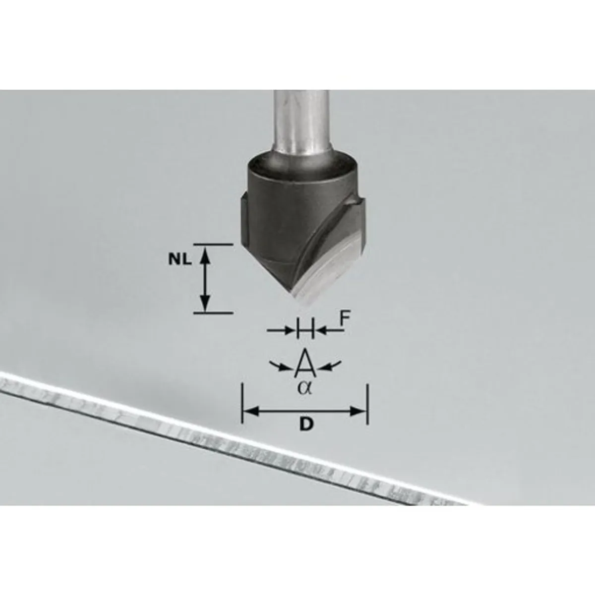 V-NOTFRÆSER HW S8 D18-90°/ALU