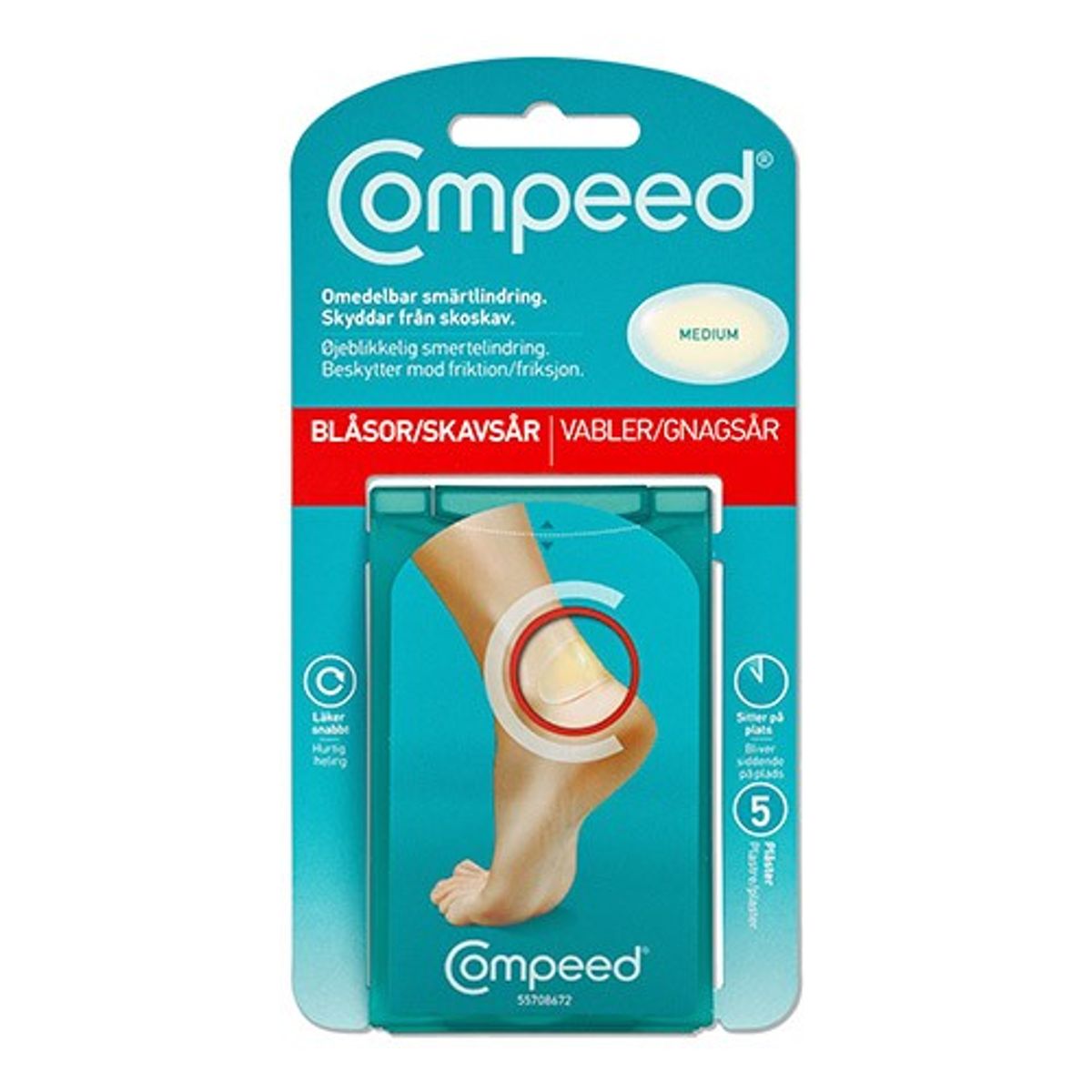 Vabel plaster medium - 5 stk - Compeed