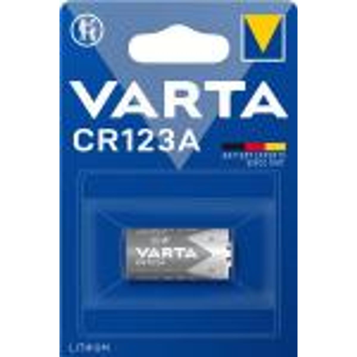 Varta CR123A Lithium batteri 3,0V, 1600mAh